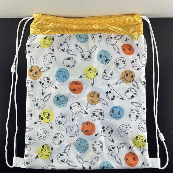 Build A Bear Workshop BAB 1997 Pokemon Drawstring Bag Backpack Mesh 16x13” - Picture 2 of 2